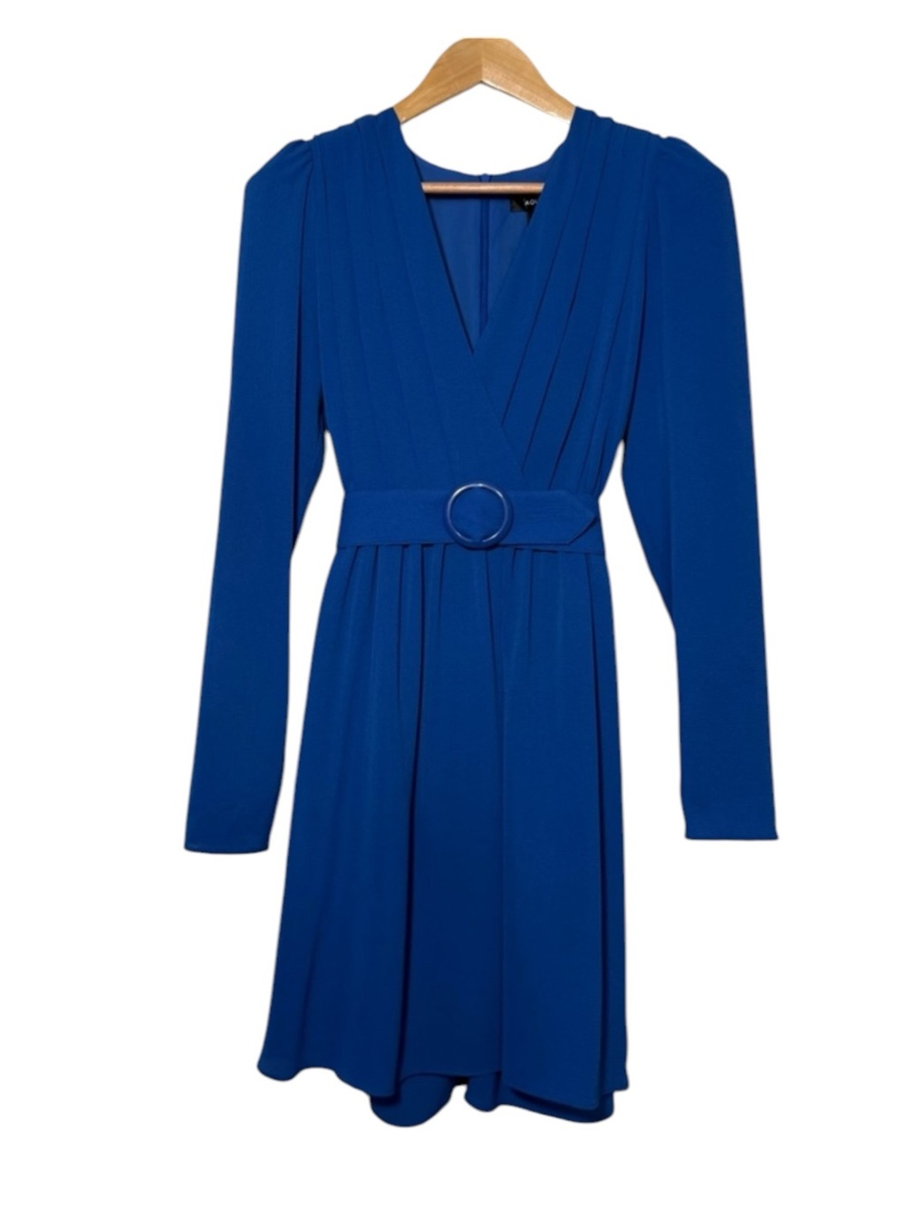 AQUA Bloomingdale’s Exclusive Blue Pleated Mini Dress NWT Size S